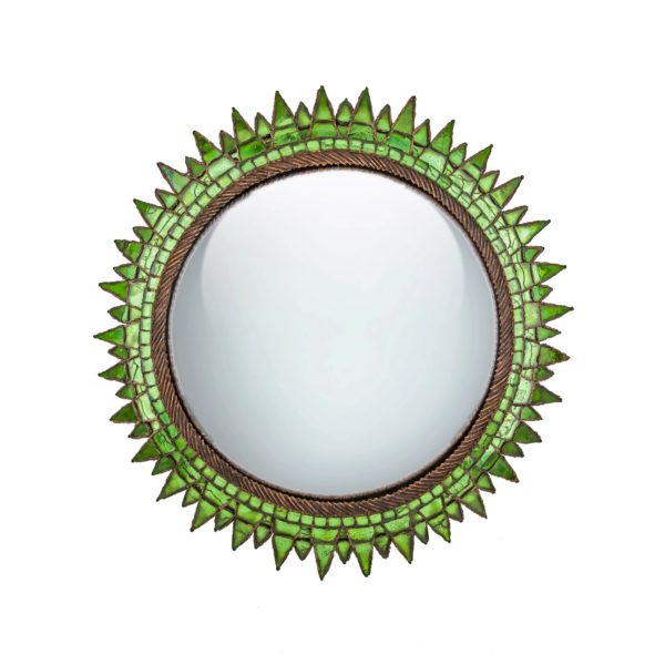 A Large Talosel And Incrusted Mirrors With Central Convex Mirror