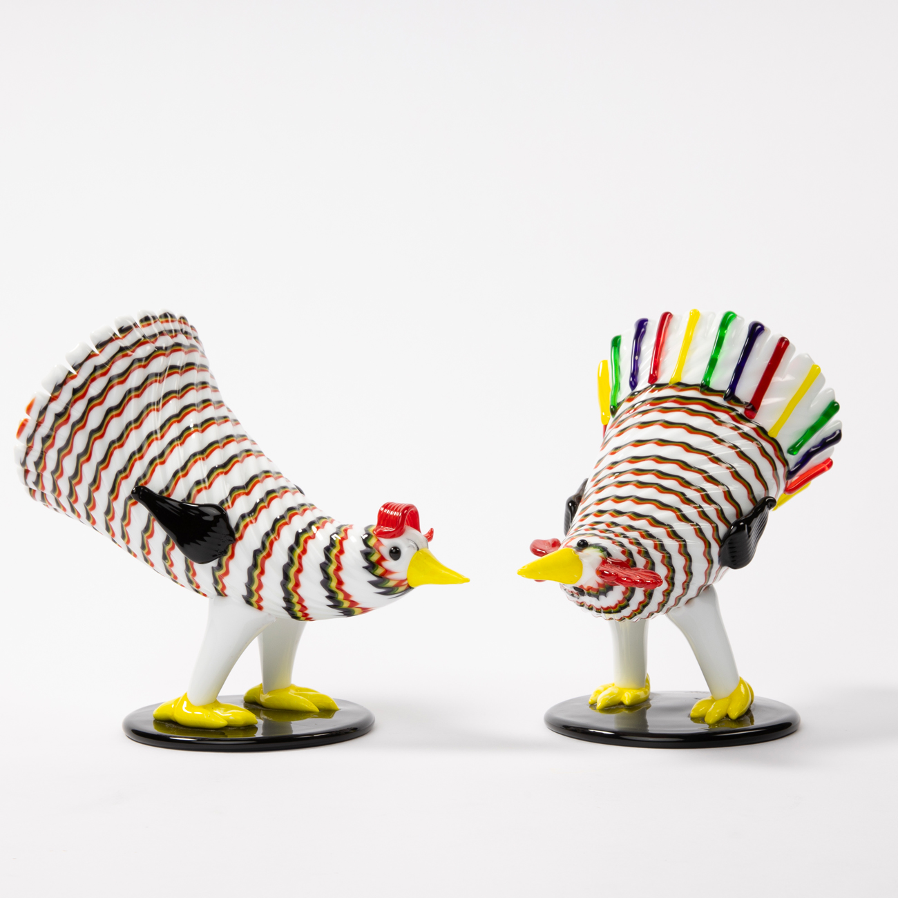 Matching pair of a rooster and hen by Fulvio Bianconi - img04