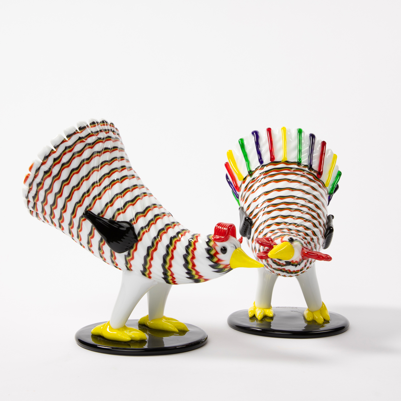 Paire assortie d'un coq et d'une poule par Fulvio Bianconi - img01