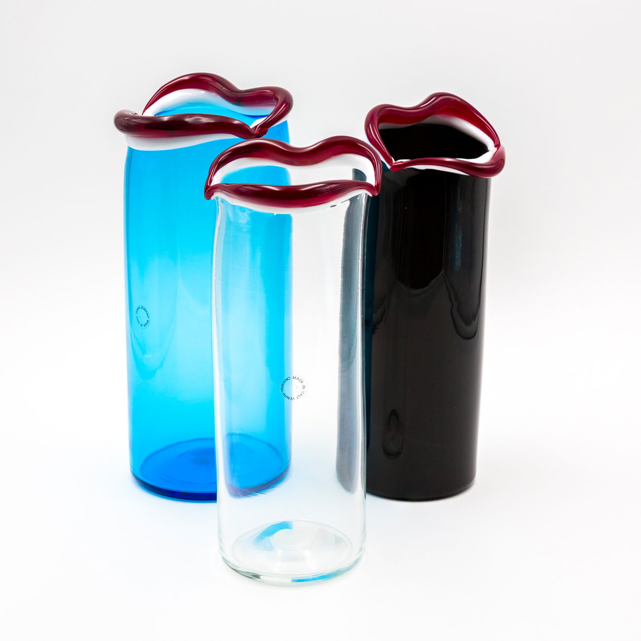 Sorriso vase - clear - by Fulvio Bianconi
