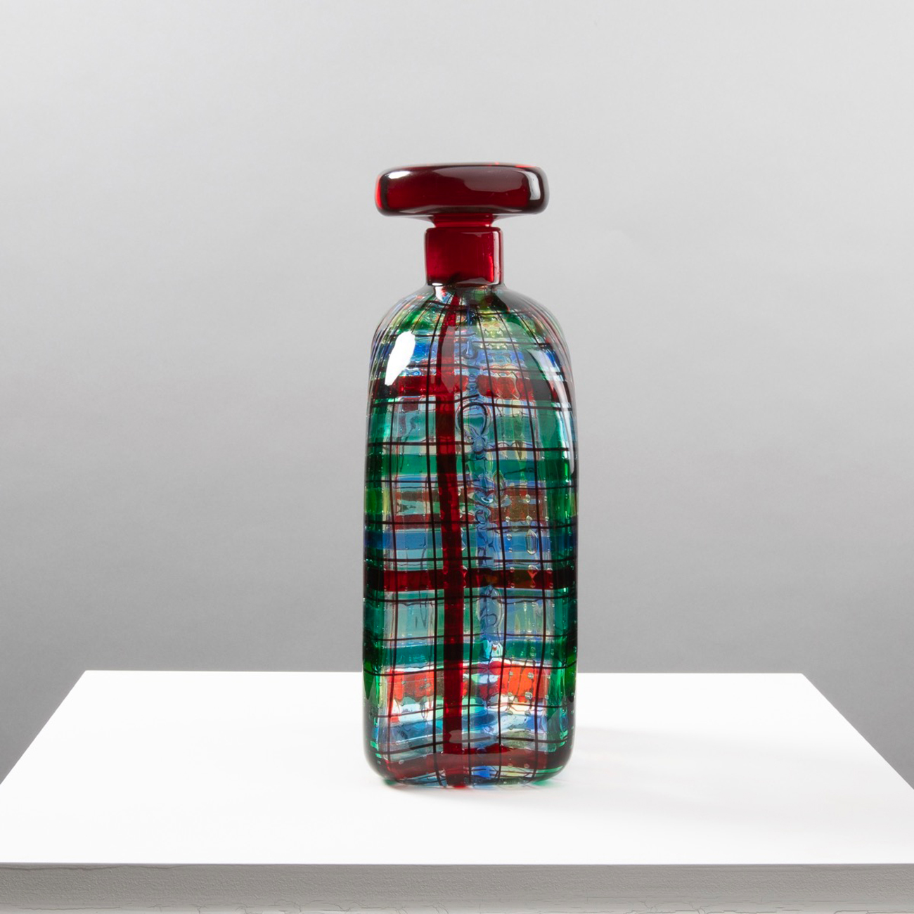 Bouteille Tartan ou Scozzese avec son bouchon par Ercole Barovier pour Christian Dior - img07