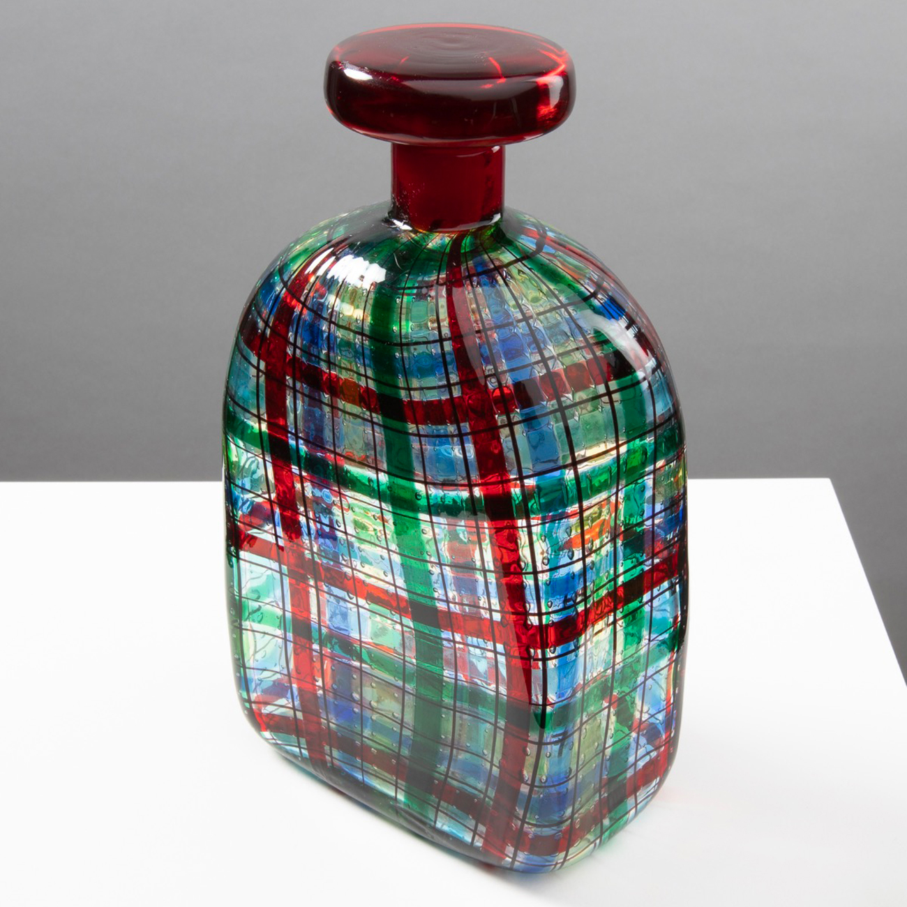 Bouteille Tartan ou Scozzese avec son bouchon par Ercole Barovier pour Christian Dior - img05
