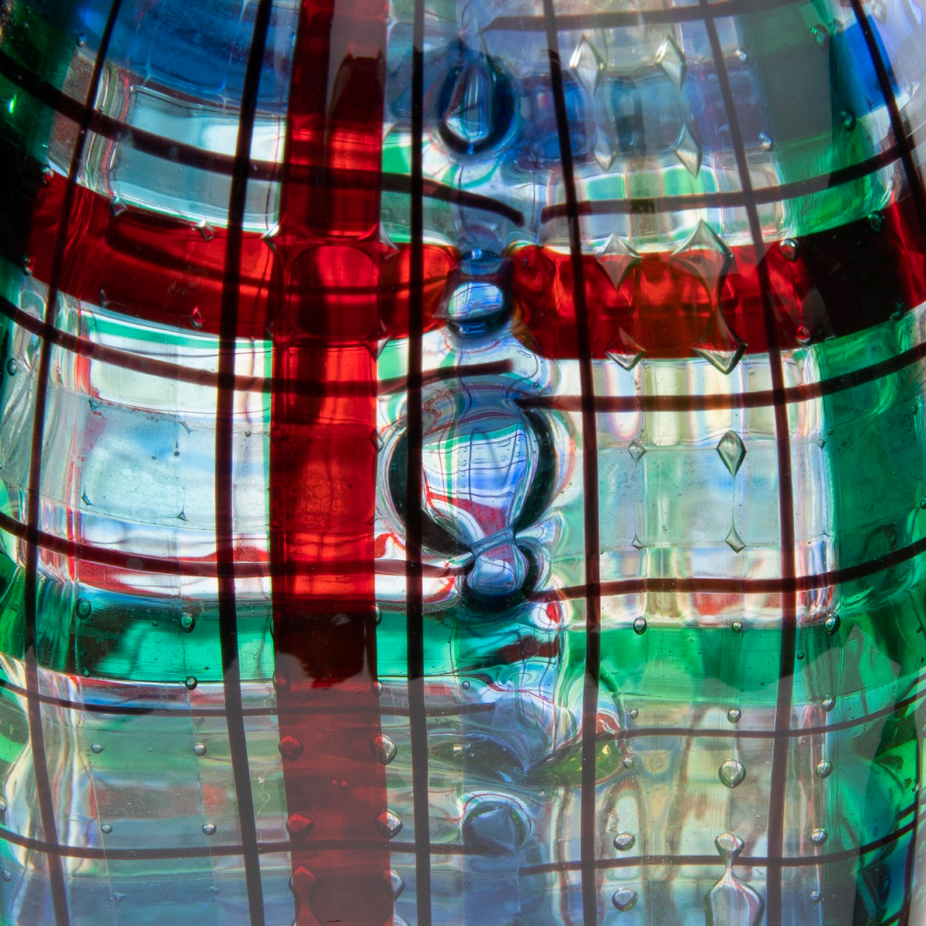 Bouteille Tartan ou Scozzese avec son bouchon par Ercole Barovier pour Christian Dior - img04