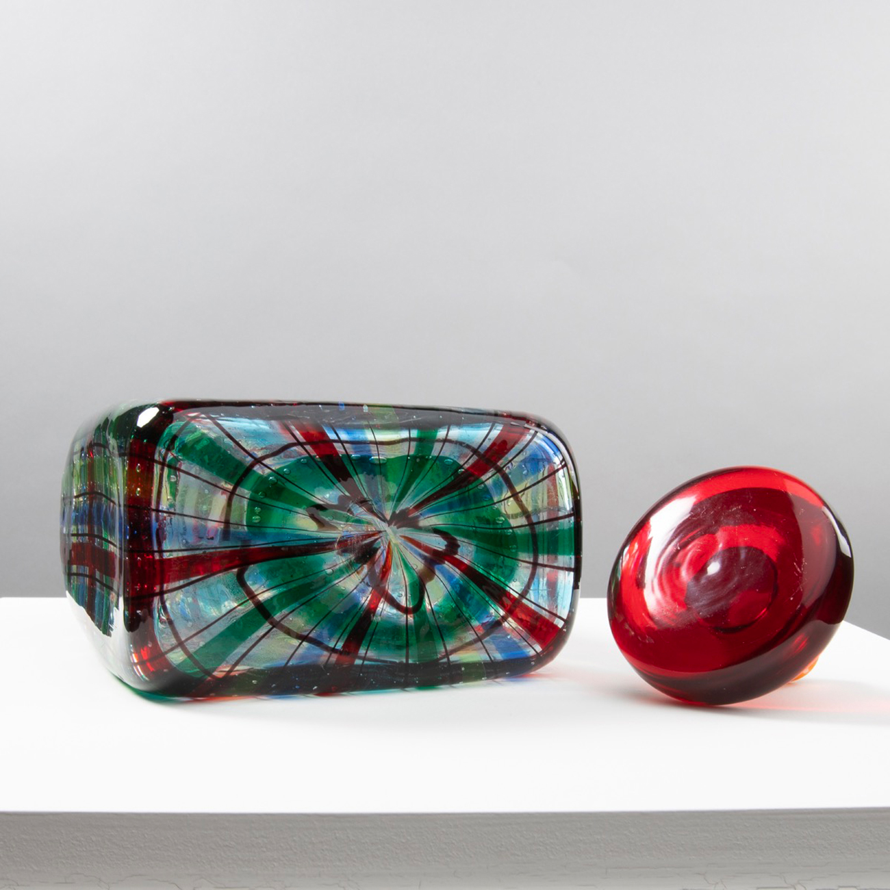 Bouteille Tartan ou Scozzese avec son bouchon par Ercole Barovier pour Christian Dior - img03