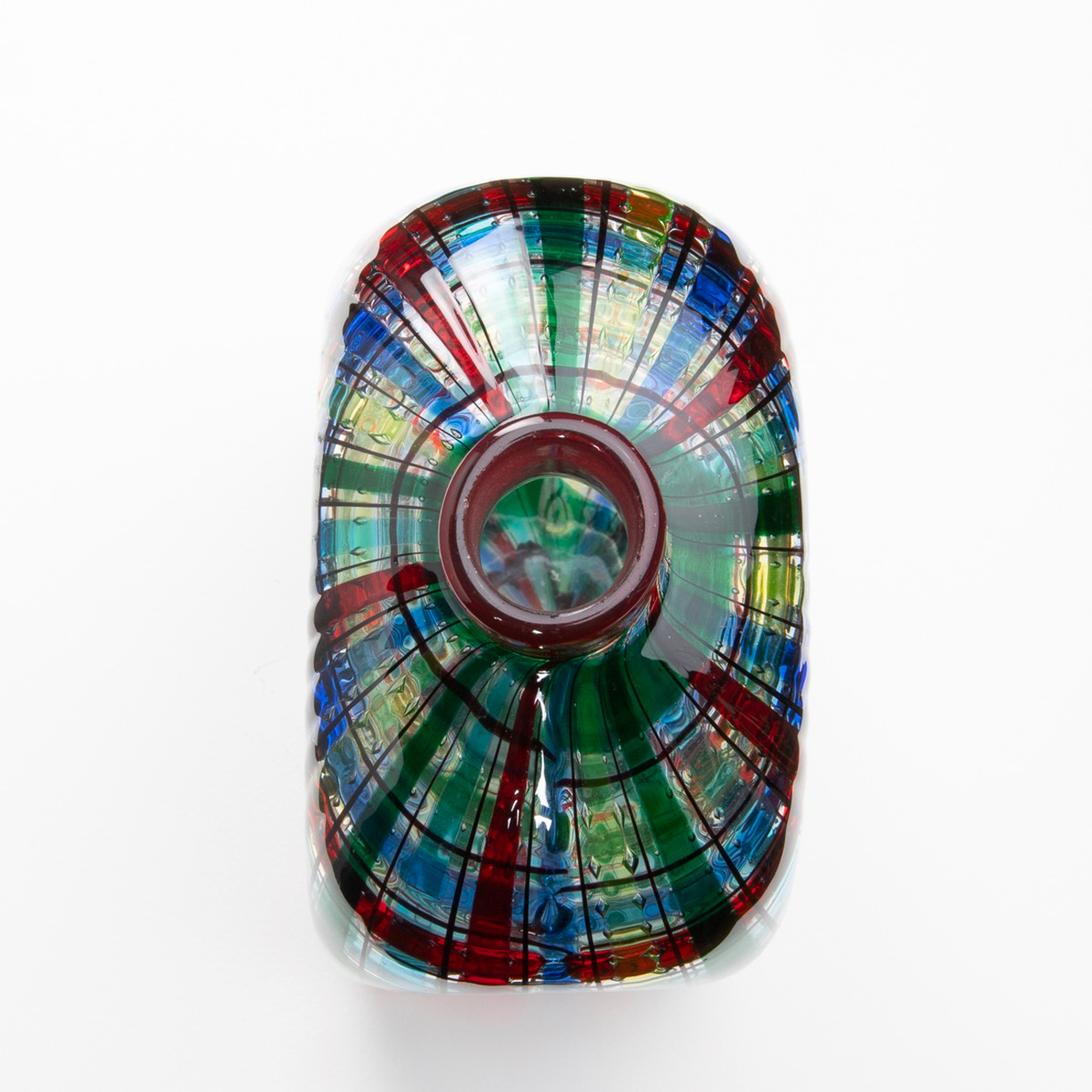 Bouteille Tartan ou Scozzese avec son bouchon par Ercole Barovier pour Christian Dior - img01