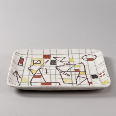 ceramic plate with abstract decor by Guido Gambione - img02