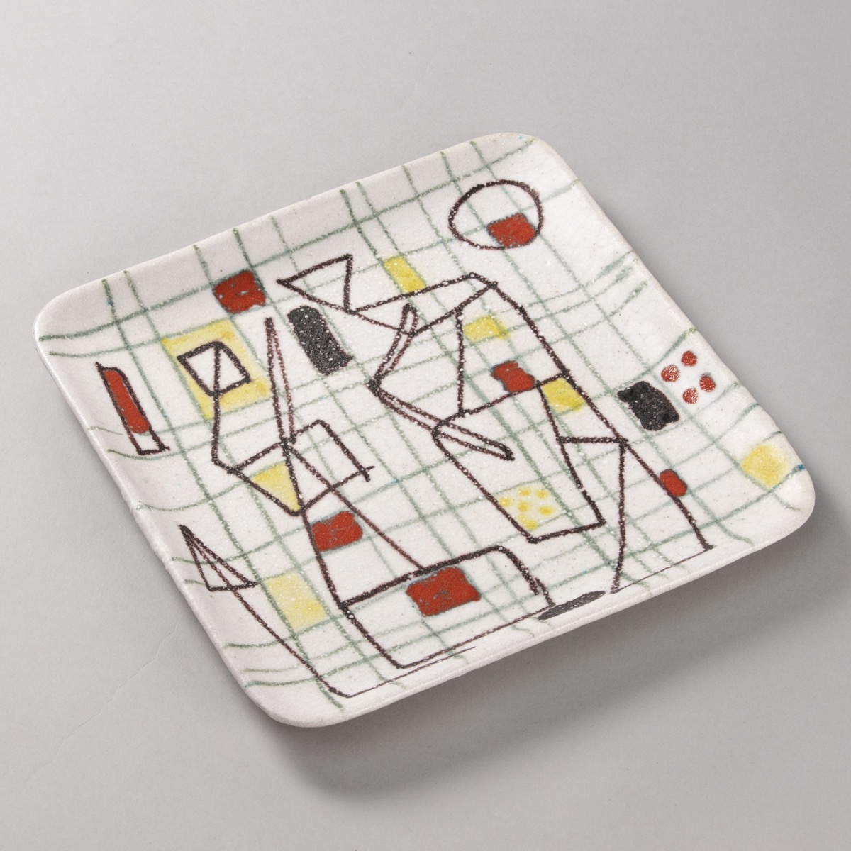 ceramic plate with abstract decor by Guido Gambione - img03