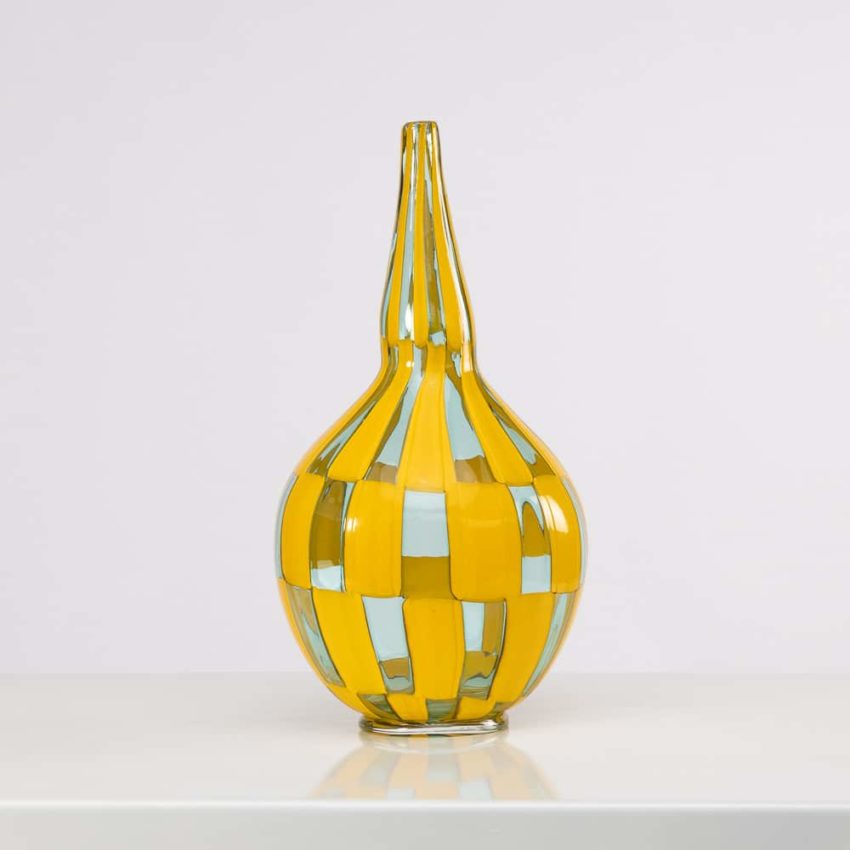 Riquadri vase Azur Yellow by Barovier e Toso - img01