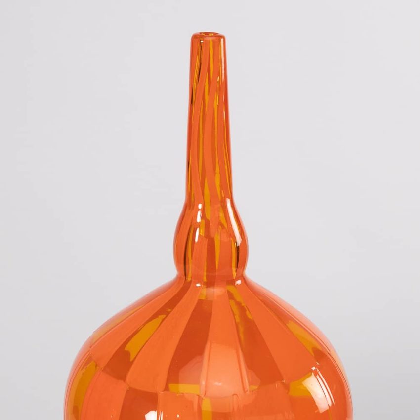 Riquadri vase transparent et orange opaque - Barovier e Toso -img02