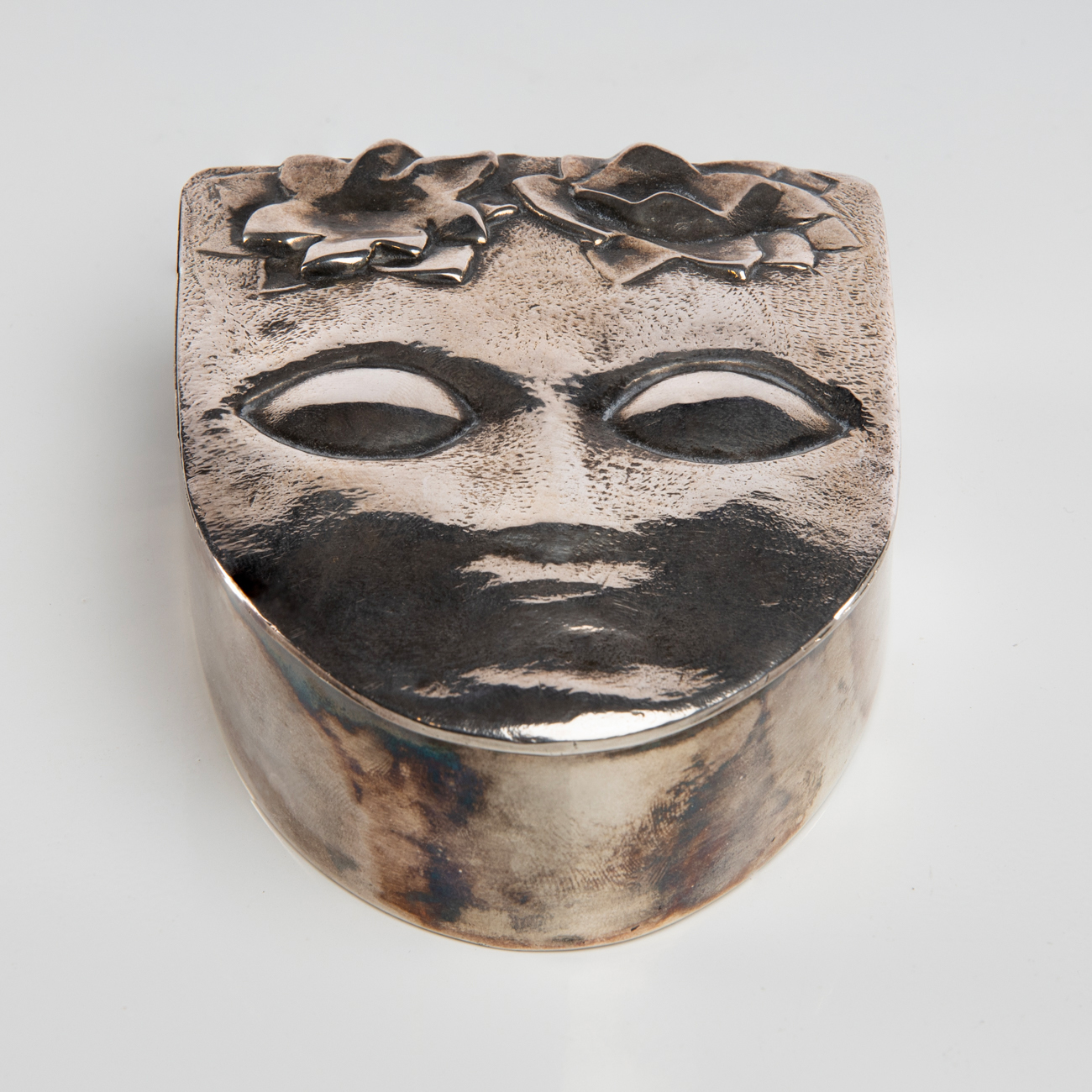 “Ophélie” silvered bronze box, Line Vautrin (France)