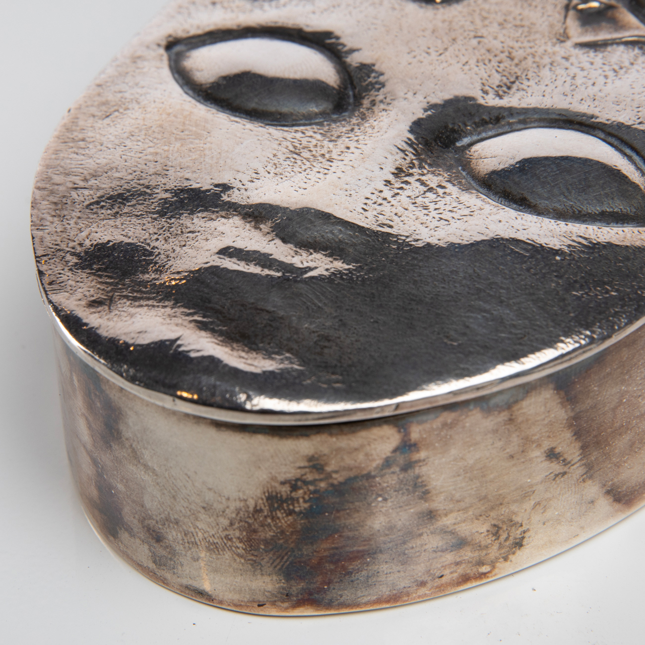 “Ophélie” silvered bronze box, Line Vautrin (France)