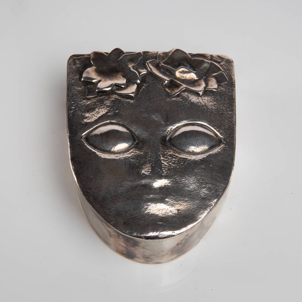 “Ophélie” silvered bronze box, Line Vautrin (France)