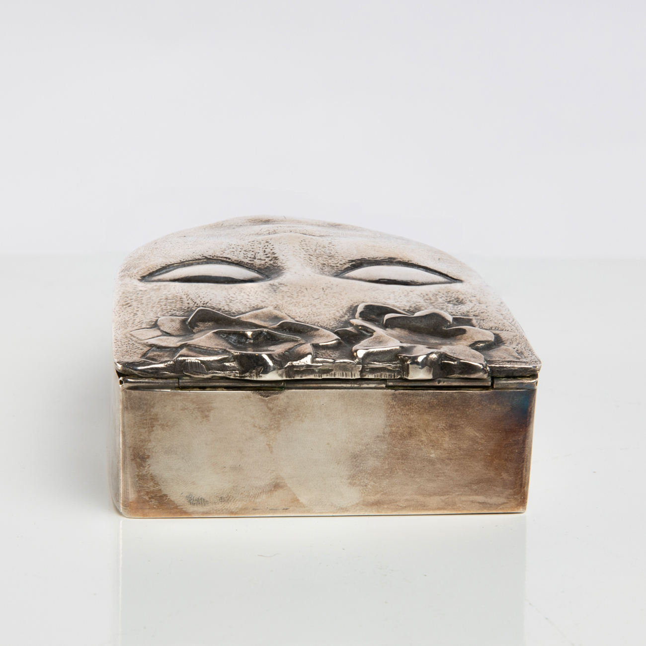 “Ophélie” silvered bronze box, Line Vautrin (France)