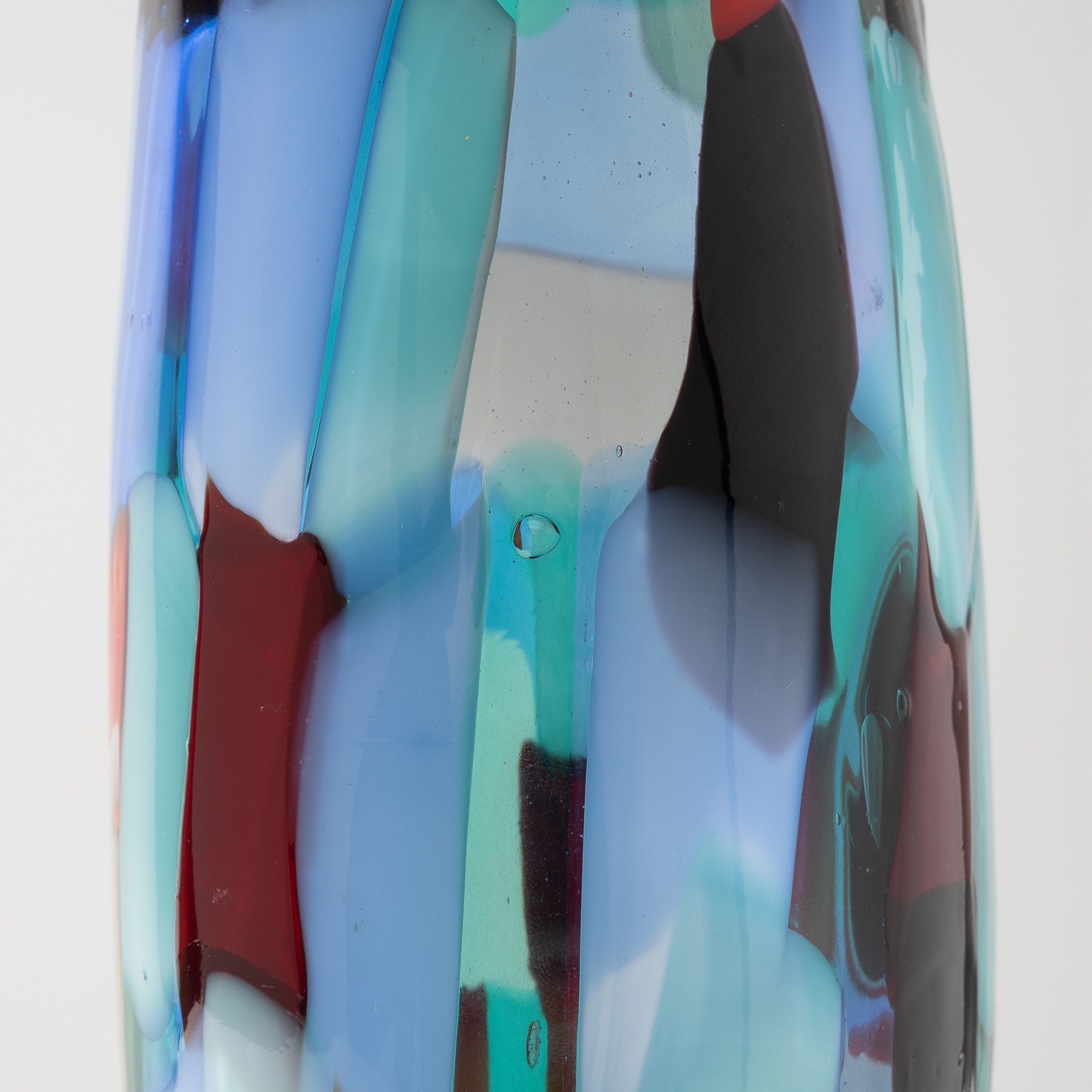 Pezzato arlechino bottle shaped vase by Fulvio Bianconi - model 4319 - Venini Murano - Italy -07