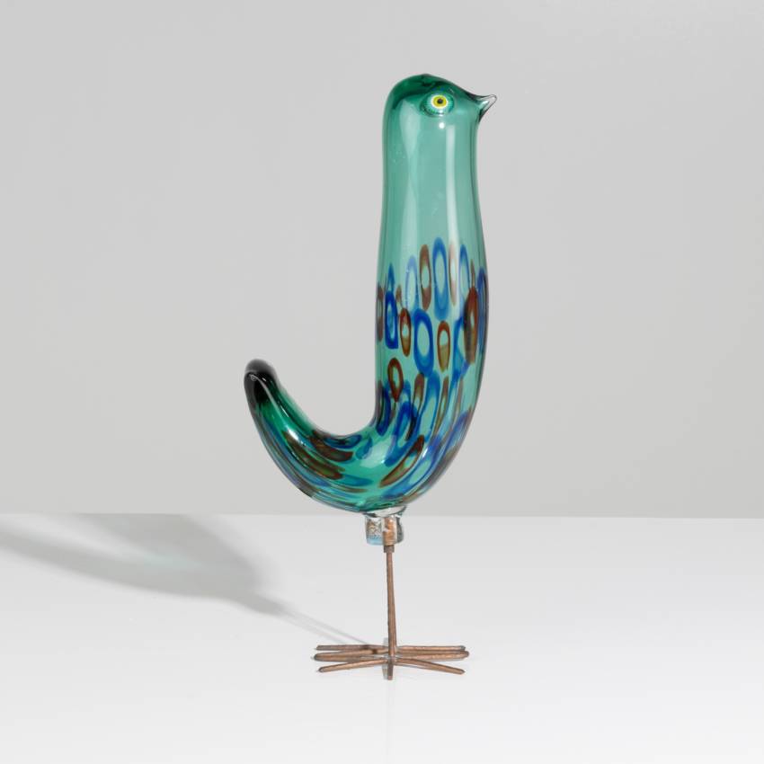 UE11_61 Pulcino glass bird (green) (model number S189) Alessandro Pianon VIstosi -3
