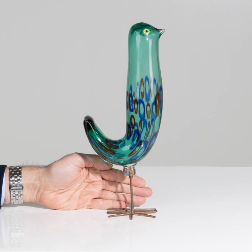 UE11_61 Pulcino glass bird (green) (model number S189) Alessandro Pianon VIstosi -6