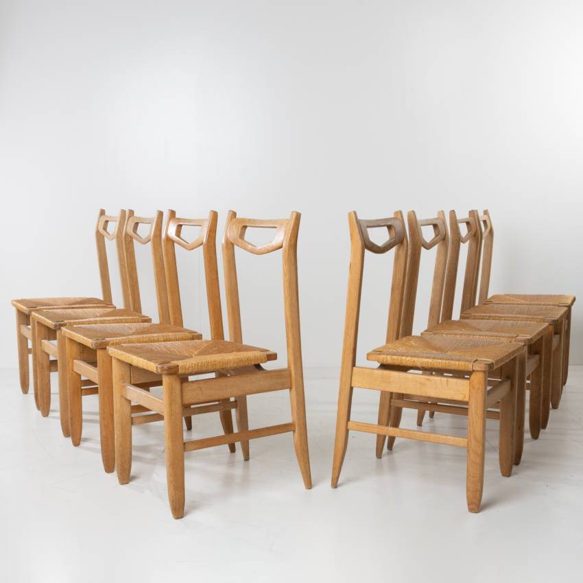 ZF19 Dinning room chairs set of 8 Guillerme et Chambron Votre Maison - 2