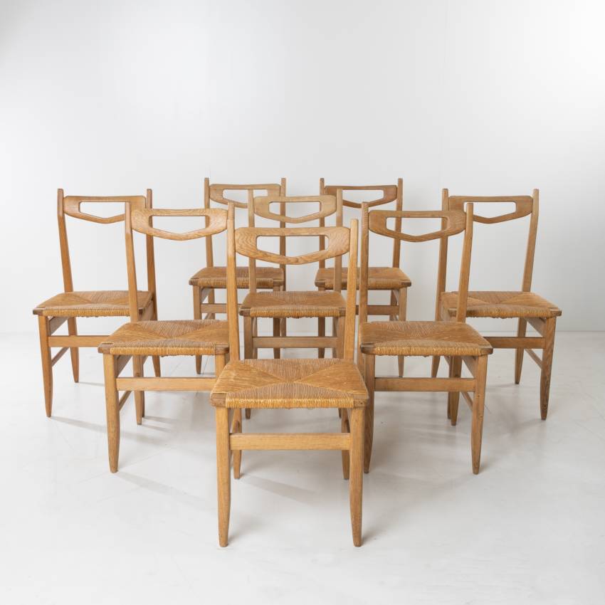 ZF19 Dinning room chairs set of 8 Guillerme et Chambron Votre Maison - 7