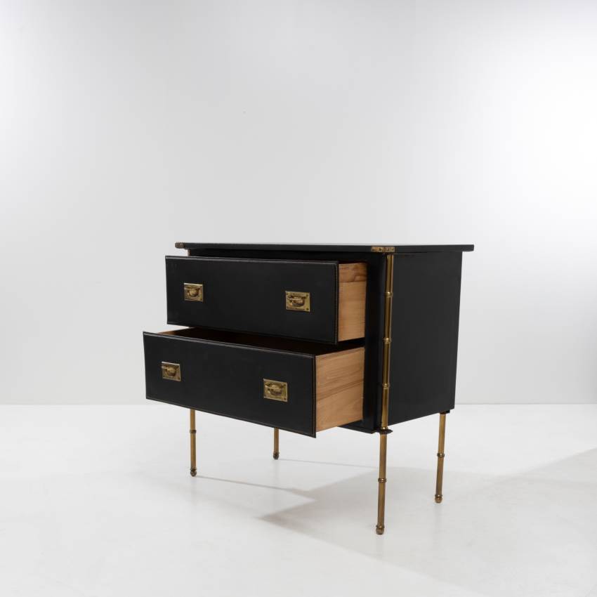 Chest of drawers with two drawers Jacques Adnet - 06