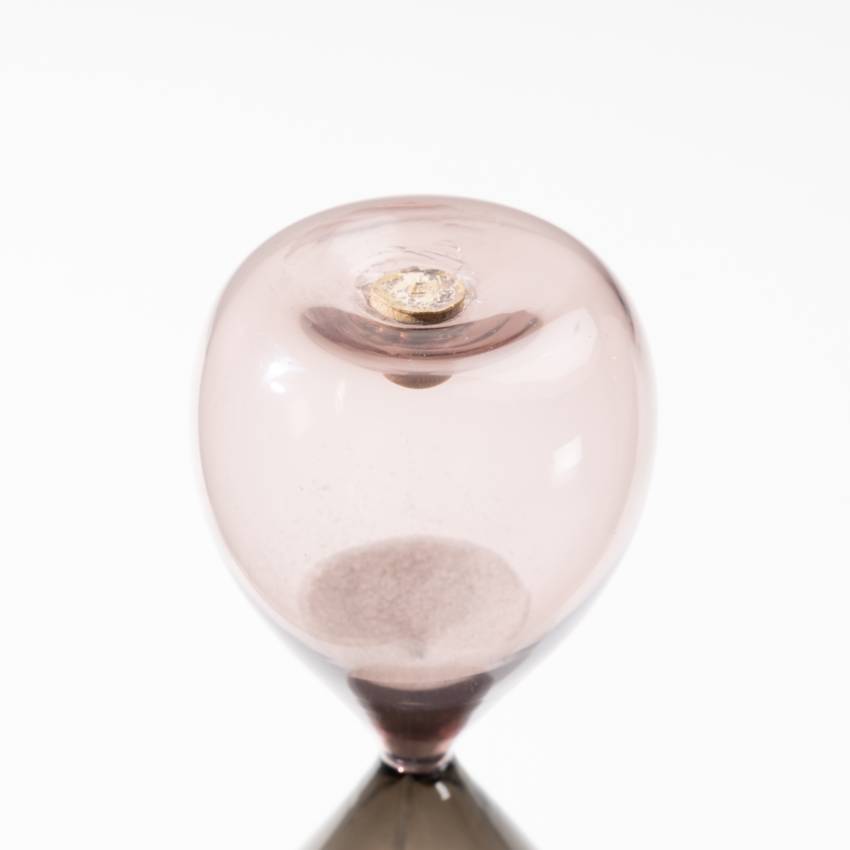 F03_24 Clessidra sandglass pink and green-gray Paolo Venini-3