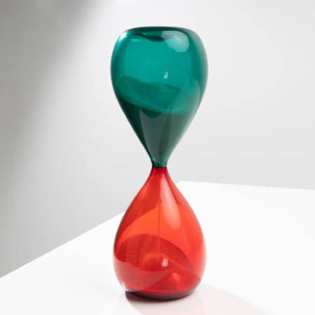UF03_20 Clessidra sandglass (hourglass), red and green Paolo Venini -1