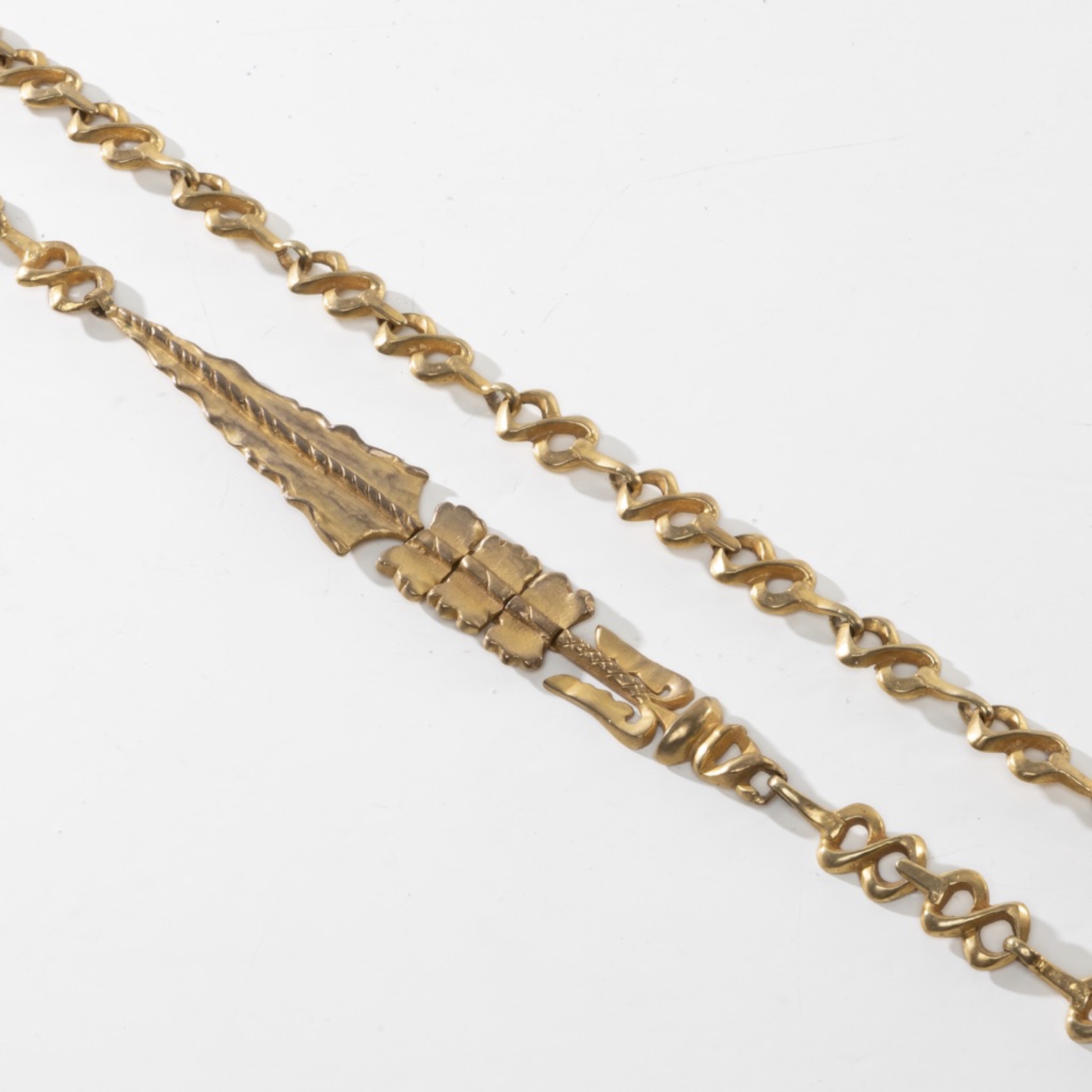 ZF46 Aiguillette, gilt bronze necklace Line Vautrin-1