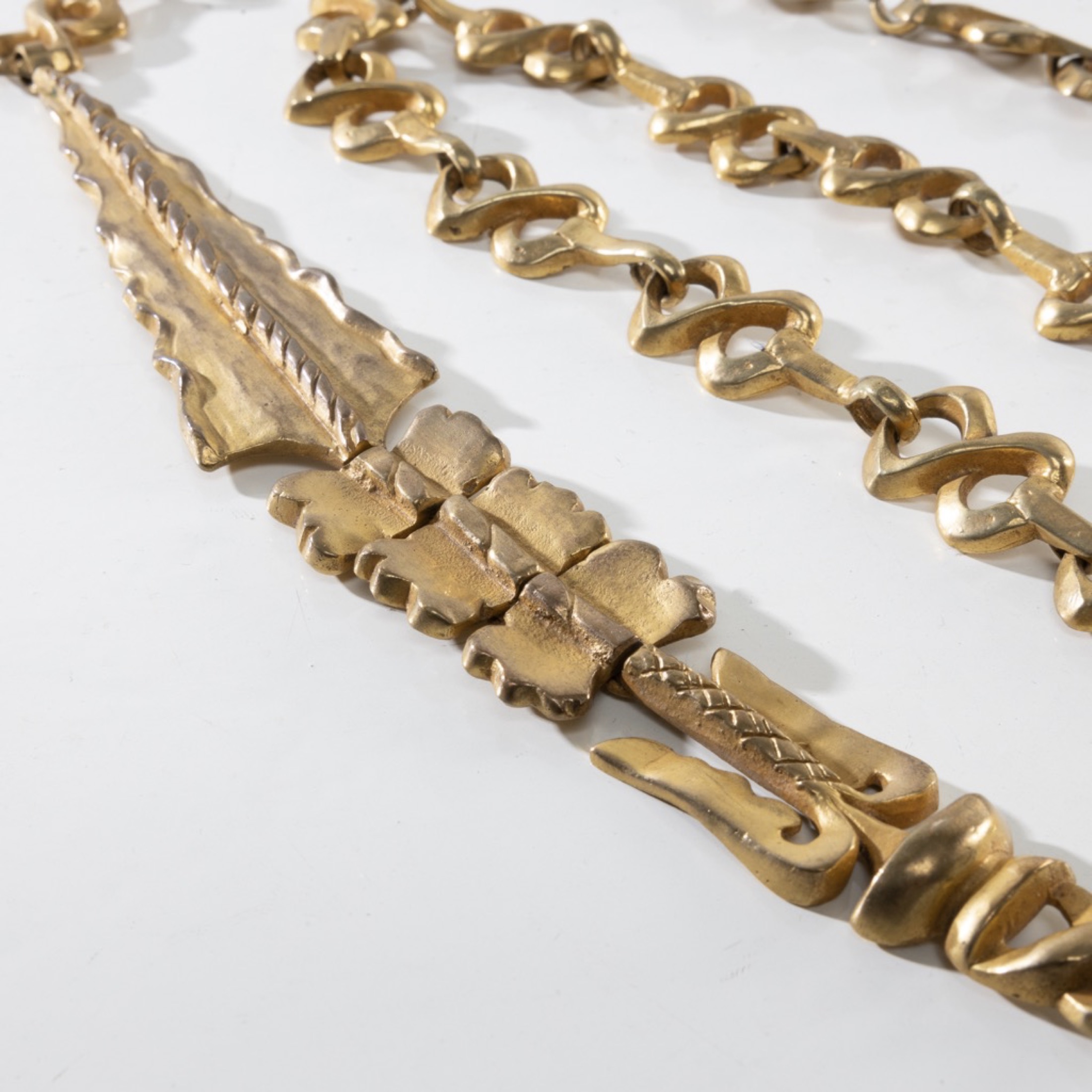 ZF46 Aiguillette, gilt bronze necklace Line Vautrin-1