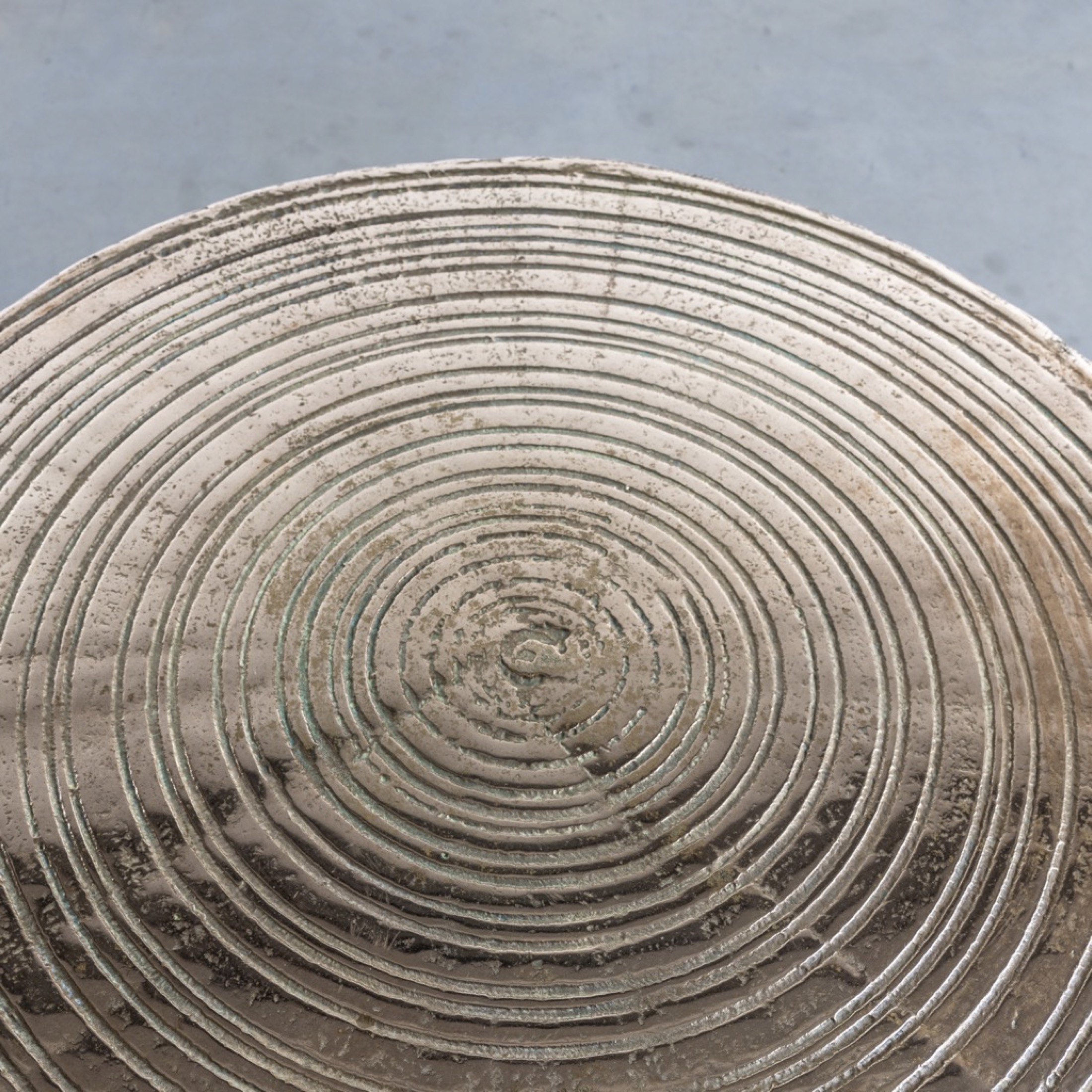 Goutte d'eau (teardrop) by Ado Chale - Pair of high tables or pedestal tables in cast bronze