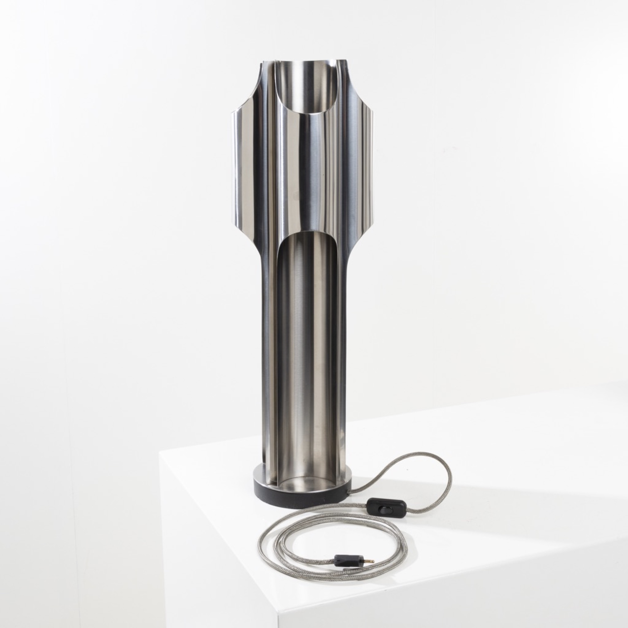 Orgues by Maison Charles - Pair of stainless steel table lamps