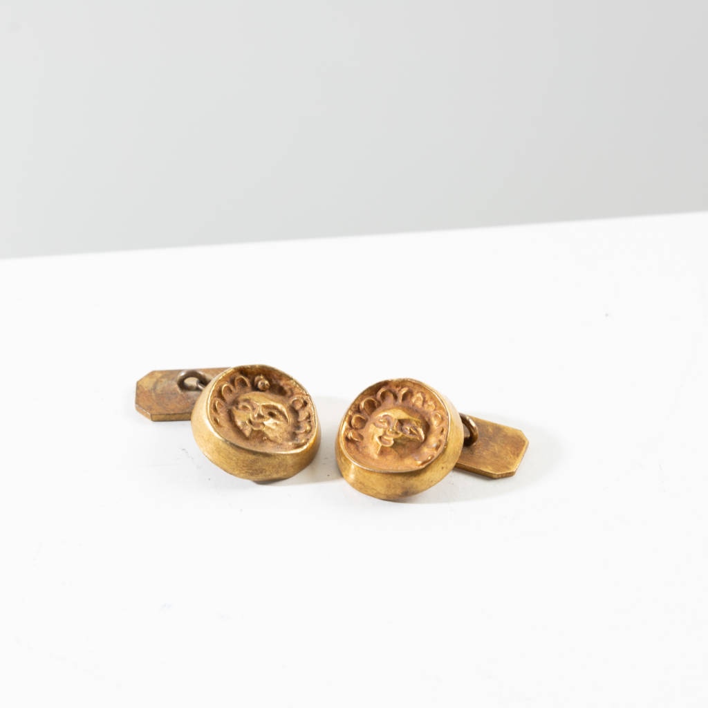 gilded bronze cufflinks Line Vautrin IMG_001