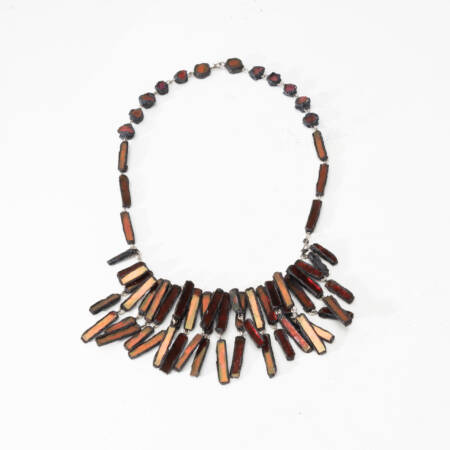 Choker Talosel necklace with inlaid mirror decorations (Model called Amulettes) Line Vautrin IMG_003