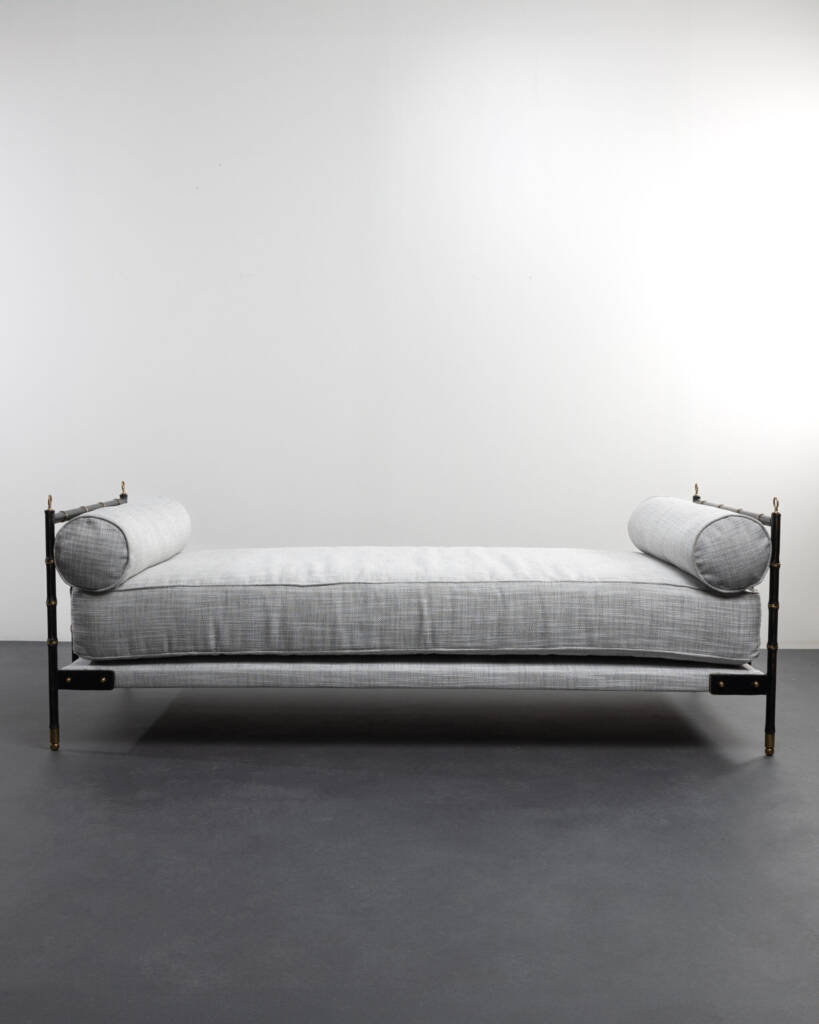 Daybed leather saddle stitching Jacques Adnet IMG_002