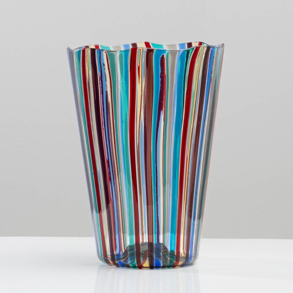 A Canne blown glass vase with six colors ref 3702 - Gio Ponti - Venini Murano Italy IMG_014