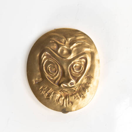 Le lion, gilded bronze powder compact Line Vautrin - IMG_006